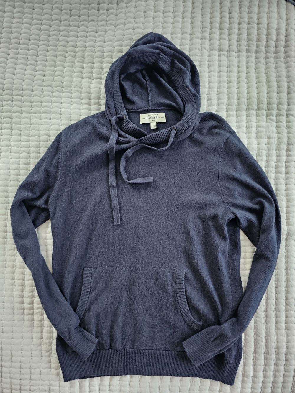 Hawker Rye Men’s Cotton Cashmere Hoodie - Gray